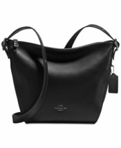 COACH Pebbled Leather Small Dufflette Duffle Bag Crossbody ~NWT~ Black 2... - £175.28 GBP