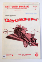 Chitty Chitty Bang Bang Vintage Sheet Music 1968 S.A. or T.B. Unart Musi... - £11.61 GBP