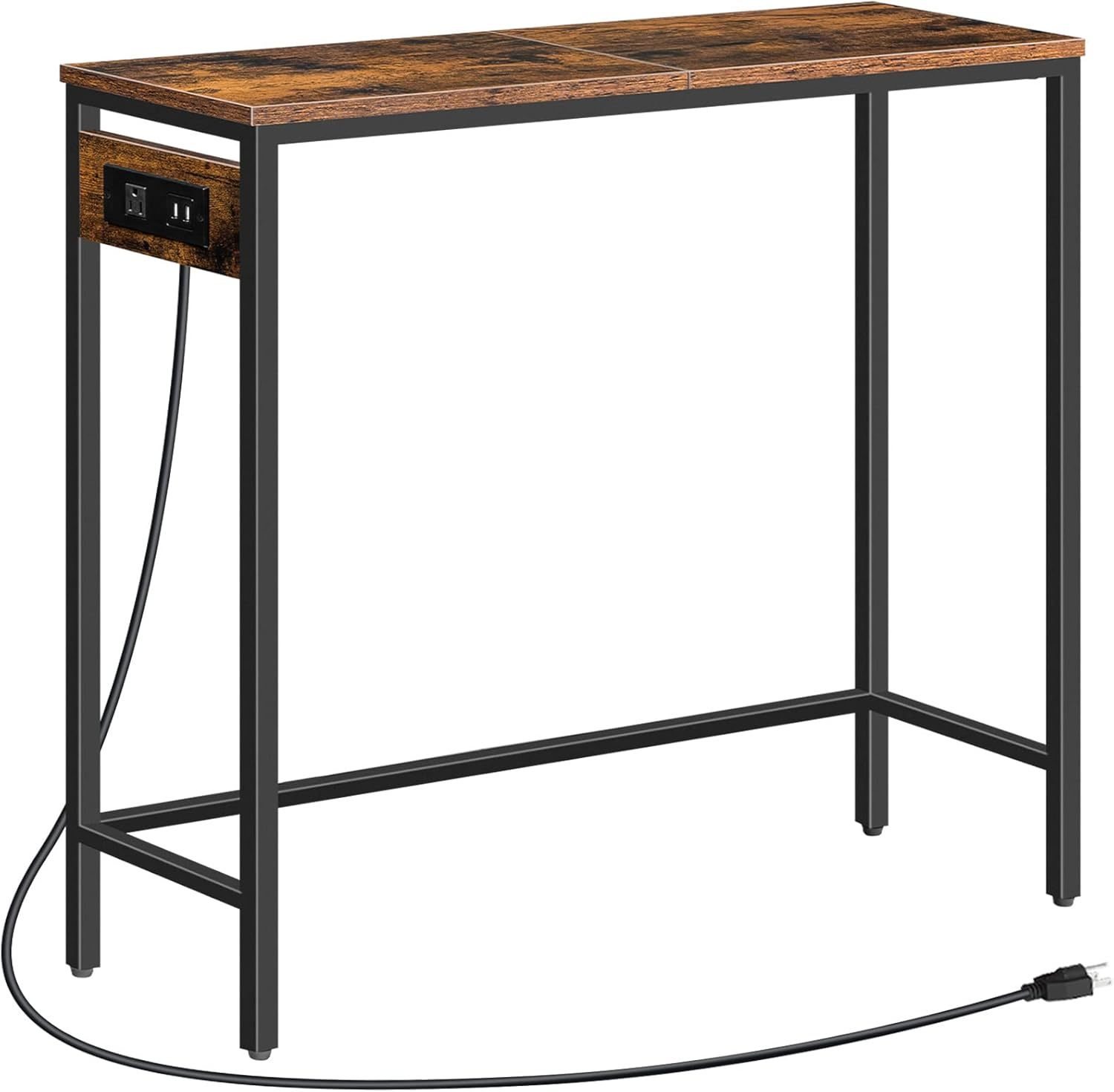 Hoobro Narrow Console Table With Power Outlets, 29.5&quot; Small Entryway Tab... - $56.99