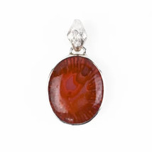 Jewelry of Venusfire  Kettenanhaenger AJNA (STIRNCHAKRA) Versteinerte Rote Hornk - £534.76 GBP