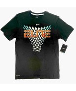 Nike Elite Dri-Fit T-Shirt Mens Small Black Center Swoosh Basketball Net NOS - $29.28