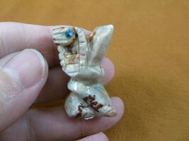 (Y-SNAK-62) little gray Coiled Snake gemstone carving soapstone Peru lov... - €7,66 EUR