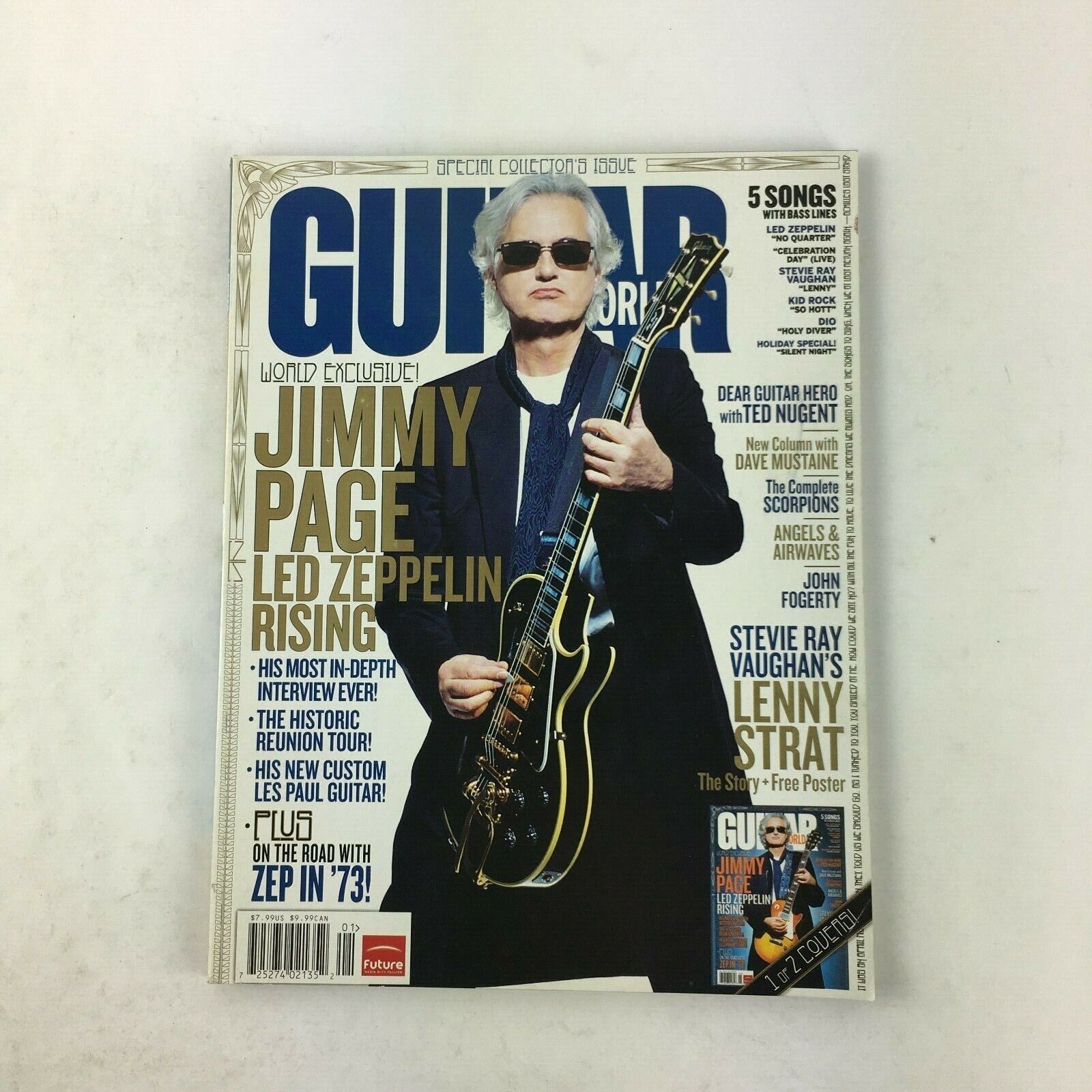 Primary image for Guitar World Magazine Jimmy Page Led Zeppelin Rising Lenny Strat Stevie Ray