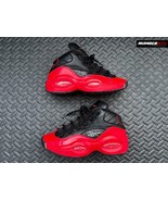 Reebok Question Mid Junior Street Sleigh Black Red GV7182 Youth Size 6.5... - £47.47 GBP
