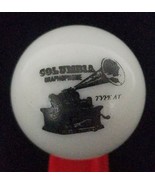 1 Vintage Columbia Gramophone White 1&quot; Glass Marble - $244.61 MXN
