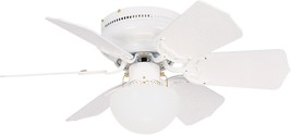 Litex Brc30Ww6L Vortex 30-Inch Ceiling Fan With Six Reversible White/Whitewash - £58.81 GBP