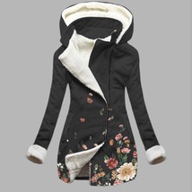 Winter Coat Autumn Women Long Sleeve Cotton Jacket Elegant Parkas Hoodie  Print  - £87.85 GBP