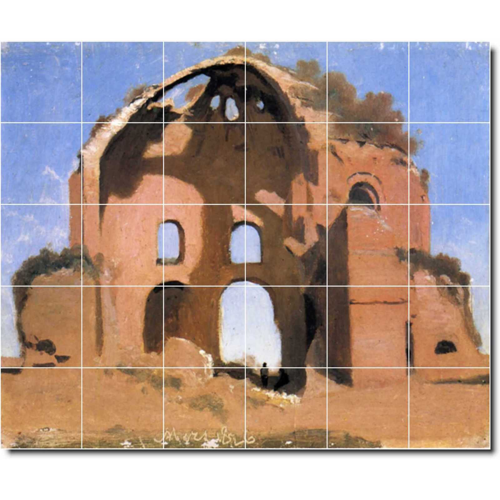 Corot jean temple of minerva medica rome