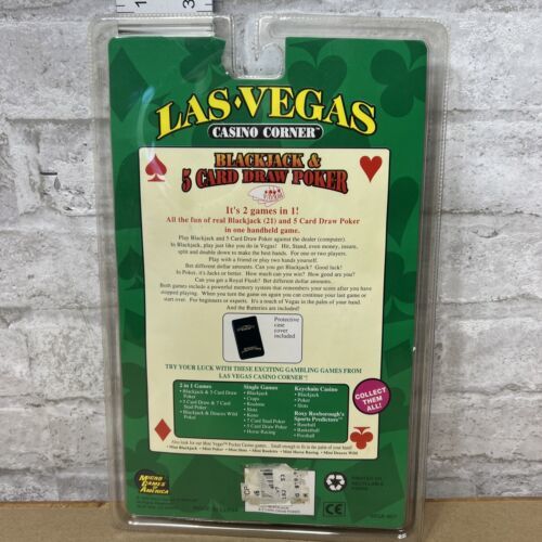 MGA 1995 Las Vegas 2 in 1 Blackjack & 5 Card Draw Poker Electronic Handheld NIP - $16.82