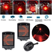 Remote Control Wireless Bike Bicycle Laser Led Tail Lamp Turn Signal Light New - £24.42 GBP