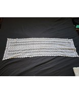 Hand Crocheted Table Topper Dresser Scarf 44&quot; x 14&quot; - £9.03 GBP
