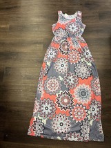 Women’s Long Multicolor Floral Pattern Tank Top Maxi Dress Size Small - £8.19 GBP