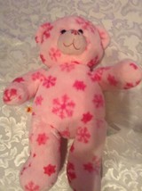 Build A Bear winter snowflakes plush bear  plush pink 18 inch - £10.26 GBP