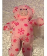 Build A Bear winter snowflakes plush bear  plush pink 18 inch - £10.21 GBP