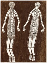 4096.Human figures embroidery tribal textile 18x24 Poster.Home Art Decorative.De - £22.51 GBP
