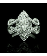 Anillo de compromiso con halo de diamante de talla marquesa de 2,55... - £204.85 GBP