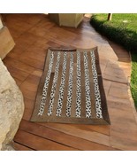 Handmade Leather Leopard Print Mat: Rustic Cowhide Full Grain Doormat - $1,884.93 MXN