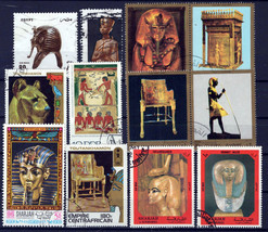 Egyptian Mini Art Stamp Collection Used Egyptology Artifacts ZAYIX 0424S... - $2.50