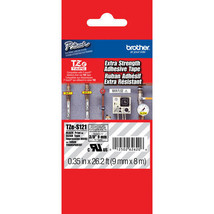 Brother TZeS121 TZS121 extra strength black on clear P-touch tape PT1090 PT2030 - £29.08 GBP