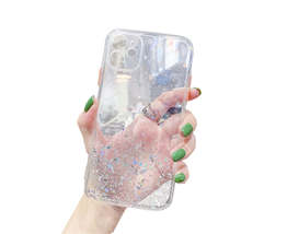 Anymob iPhone Case Clear Luxury Glitter Sequins Camera Protection Silicone For 1 - £17.41 GBP