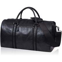 FR Fashion Co. 21&quot; Men&#39;s Classic Leather Duffle Bag - £51.15 GBP