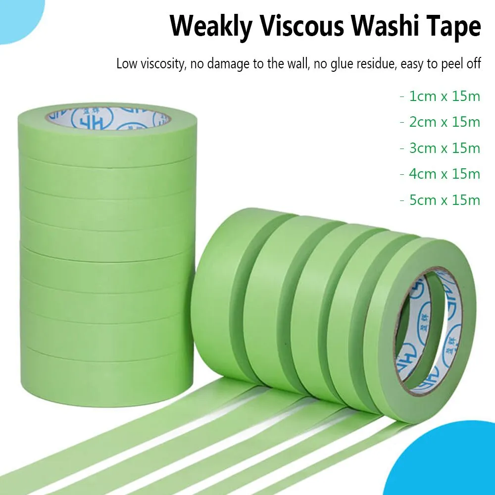 House Home Long Masking Tape Wall Spraying Paint Hand Tear Paper Tape Traceless  - £19.65 GBP