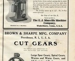 Manville Automatic Screw Slotters &amp; Brown &amp; Sharpe Cut Gears 1909 Magazi... - $17.82