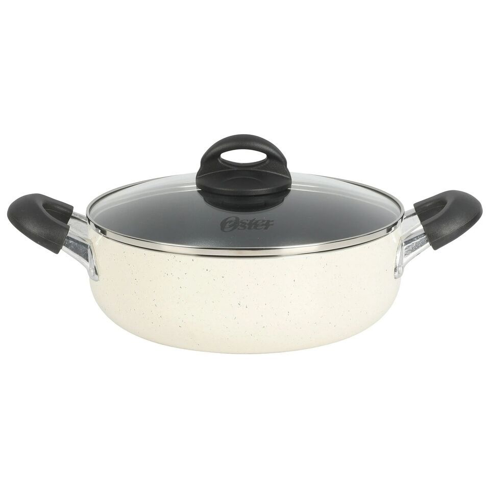 Oster Clairborne 6.9 Quart Nonstick Aluminum Caldero with Lid in Linen - $74.04