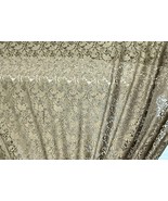 EMBROIDERED 3D FLORAL LACE ULTRA SOFT FABRIC OLIVE GREEN 60&quot; WIDE BY THE... - $5.93