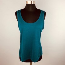 Old Navy Womens Large L Dark Teal Blue Green Sleeveless Cut Out Athletic Top - £11.17 GBP