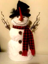 Led Snowman in faux fur - B/O With Timer - SALE - £32.91 GBP