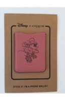 Coach Disney X 30799 Minnie Mouse Vintage Pink Leather Phone Wallet Pocket  - £15.24 GBP