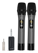 Wireless Microphone,  UHF Metal Dual Handheld Cordless Dynamic Mic System with R - £62.90 GBP