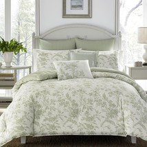 Laura Ashley Home - King Size Comforter Set,, Natalie Sage/Off White, King - £131.55 GBP