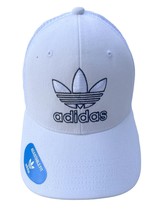 Adidas Originals White/ Black Trefoil OG Structure Strapback Trucker Hat... - £13.42 GBP