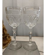 6 Cris D&#39;arques Durand ANTIQUE CLEAR (KNOB) Wine Glasses - £38.92 GBP