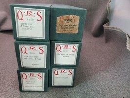 Estate Find Lot Of 6 Vintage Qrs &amp; Us Melodee Player Piano Word Roll Music Rolls - £41.10 GBP