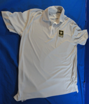 Columbia Golf Us Army 100% Poly Gray Short Sleeve Hot Weather Polo Shirt M - £20.96 GBP