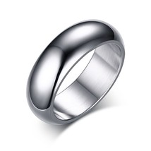 Vnox 7mm Classic Ring For Women Men Arc Surface Stainless Steel Wedding Band Gol - £6.68 GBP