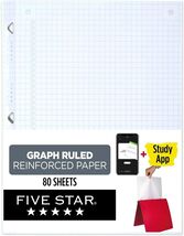 Five Star Loose Leaf Paper + Study App, Notebook Paper  8-1/2&quot; x 11&quot;, 80... - $7.92
