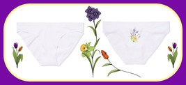 Xl Xlarge White Floral Graphic Stretch Cotton Victoria&#39;s Secret Bikini Pantie - £8.75 GBP