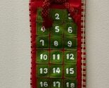 Red Snowman 28 Inch Hanging Fabric Christmas Advent Calendar - $29.98