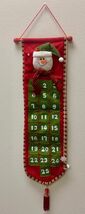 Red Snowman 28 Inch Hanging Fabric Christmas Advent Calendar - $29.98