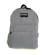 Backpack  School Pack Bag  Black White Checks Hiking Camp Camping Free S... - $25.64 CAD