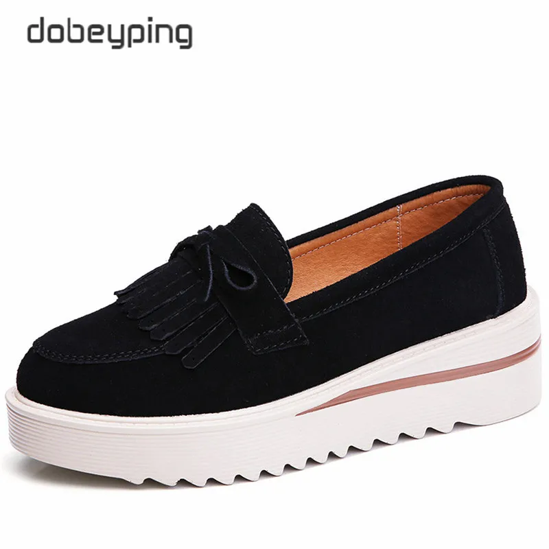 New Spring Autumn Platforms Shoes Woman Casual  Leather Tel Women Flats Thick So - £149.01 GBP