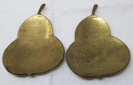Brass Pear Storage Pieces Bowls Indian Handmade Small 1970s Vintage - $18.95