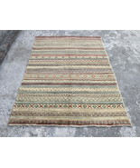 Khorjin Wool Area Rug - 5x6 Colorful Boho Traditional Rug - $11,955.75 MXN