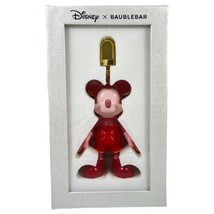 NEW Baublebar X Disney Mickey Mouse Bag Charm Keychain Pink Red Backpack - £47.72 GBP