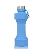 Mitour Collapsible Silicone Water Bottle 22.8oz Foldable Leakproof Blue - $172.66 MXN