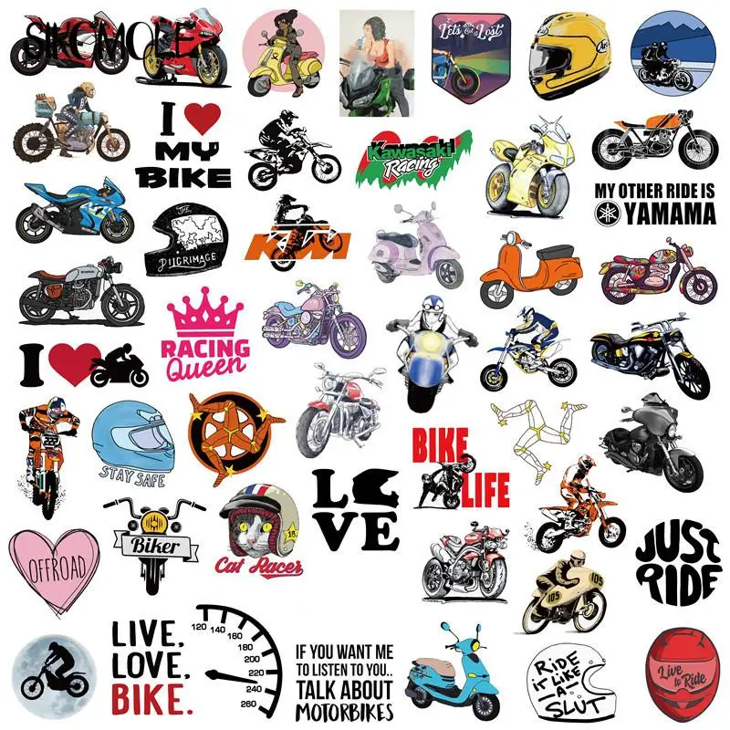 Play 10/30/50PCS Outdoor Motorcycle Stickers For Mountain Motocross Riding Trave - £23.18 GBP